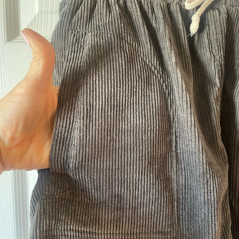 Wishlist Corduroy Mini Skirt - Charcoal Gray - Picture 3 of 10